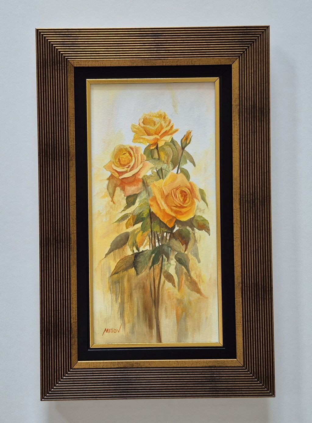 Ulje na platnu - Luksuzne ruze, prelepa slika