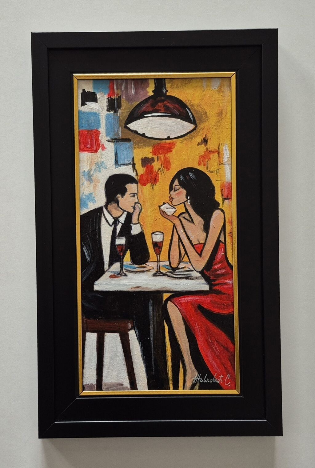 Ulje na platnu - Vecernji izlazak, prelepo