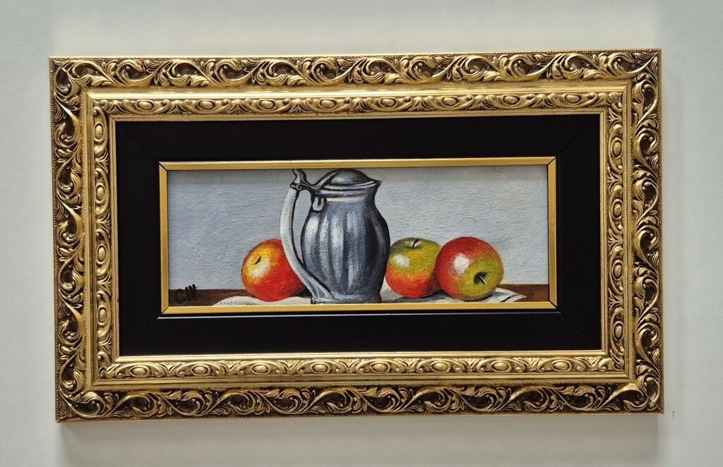 Ulje na platnu - Mrtva priroda sa jabukama