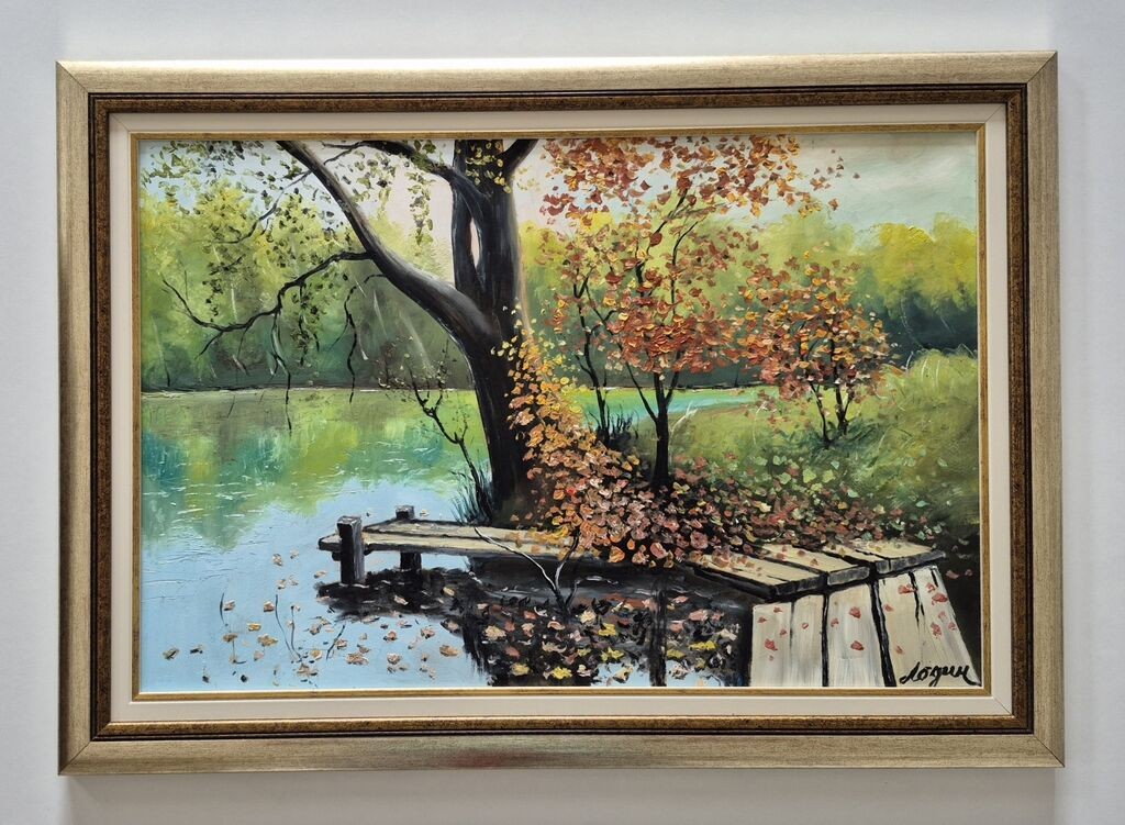 Ulje na lesonitu - Pocetak jeseni, prelepo