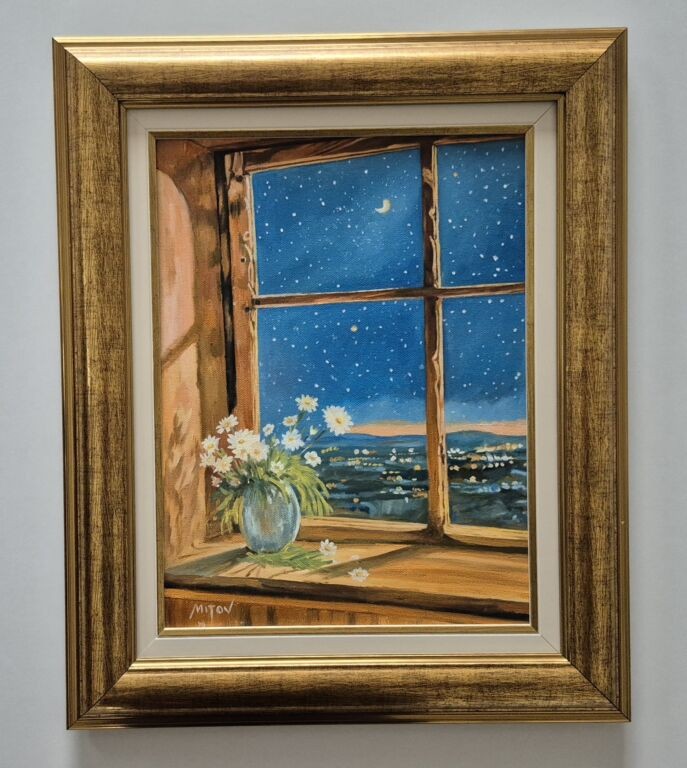 Ulje na platnu - Mesec, nebo i zvezde, prelepo