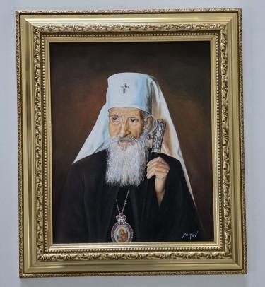 Ulje na platnu - Patrijarh Pavle, prelepa slika, autor Dusko Dule