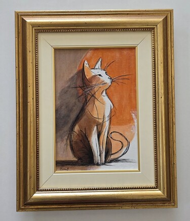 Elegantna macka - akril na platnu - Prelepa slika, autor Dusko Dule