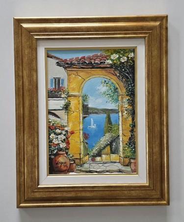 Ulje na platnu - Suncani mediteran, prelepo, autor Dusko Dule