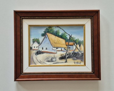 Ulje na lesonitu - Mali salas, prelepa slika, autor Dusko Dule