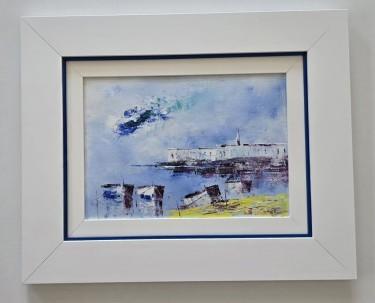 Ulje na platnu - Jutro u primorskom gradu, autor Dusko Dule