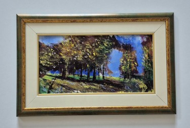 Ulje na platnu - Zelena priroda, prelepo, autor Dusko Dule