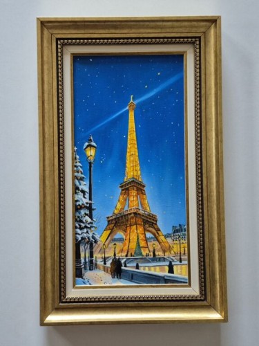 Ulje na platnu - Pariz, prelepa slika, autor Dusko Dule