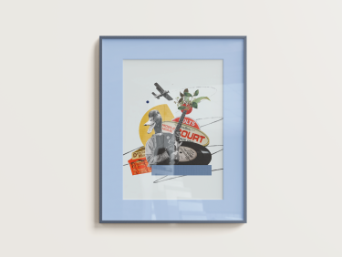 Surreal Music Collage — Contemporary Art Print on Textured Paper, autor Ksenija Judochkina