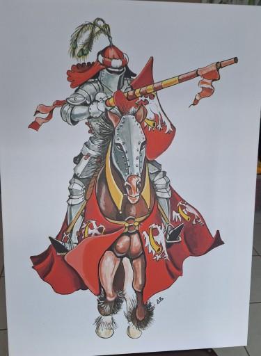 Srpski vitez na turniru, autor Dusan Vasiljevic