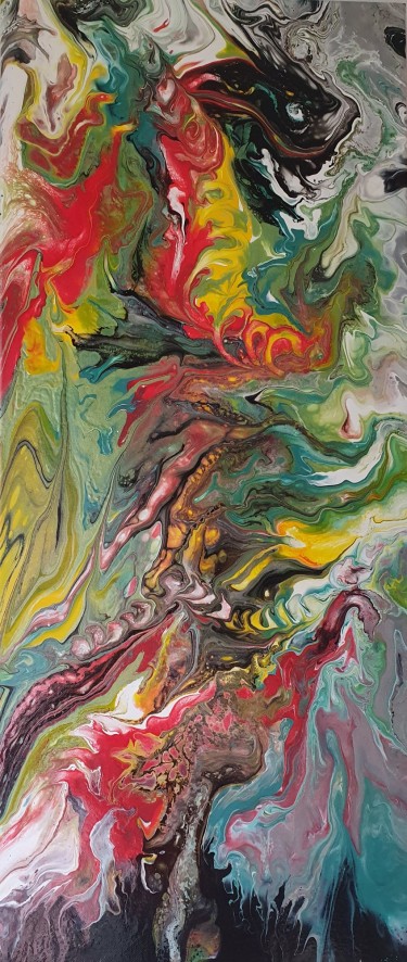 Abstrakt Acryl Pouring, autor Melinda  Balaša
