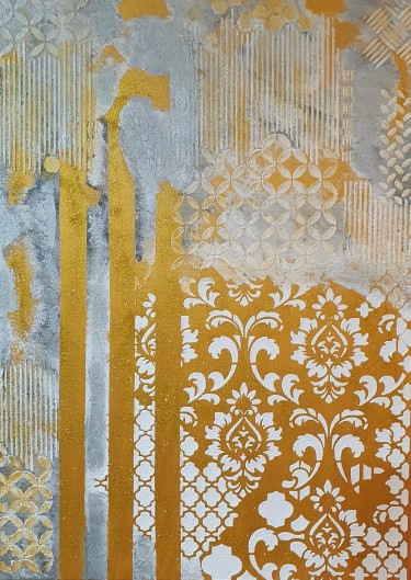 Stencil Travertino tehnika, autor Melinda  Balaša