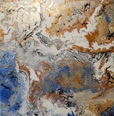 Abstrakt Acryl Pouring slika na platnu, autor Melinda  Balaša