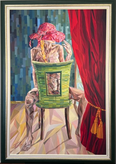Dama sa crvenim sesirom u Nici, autor Faith Art