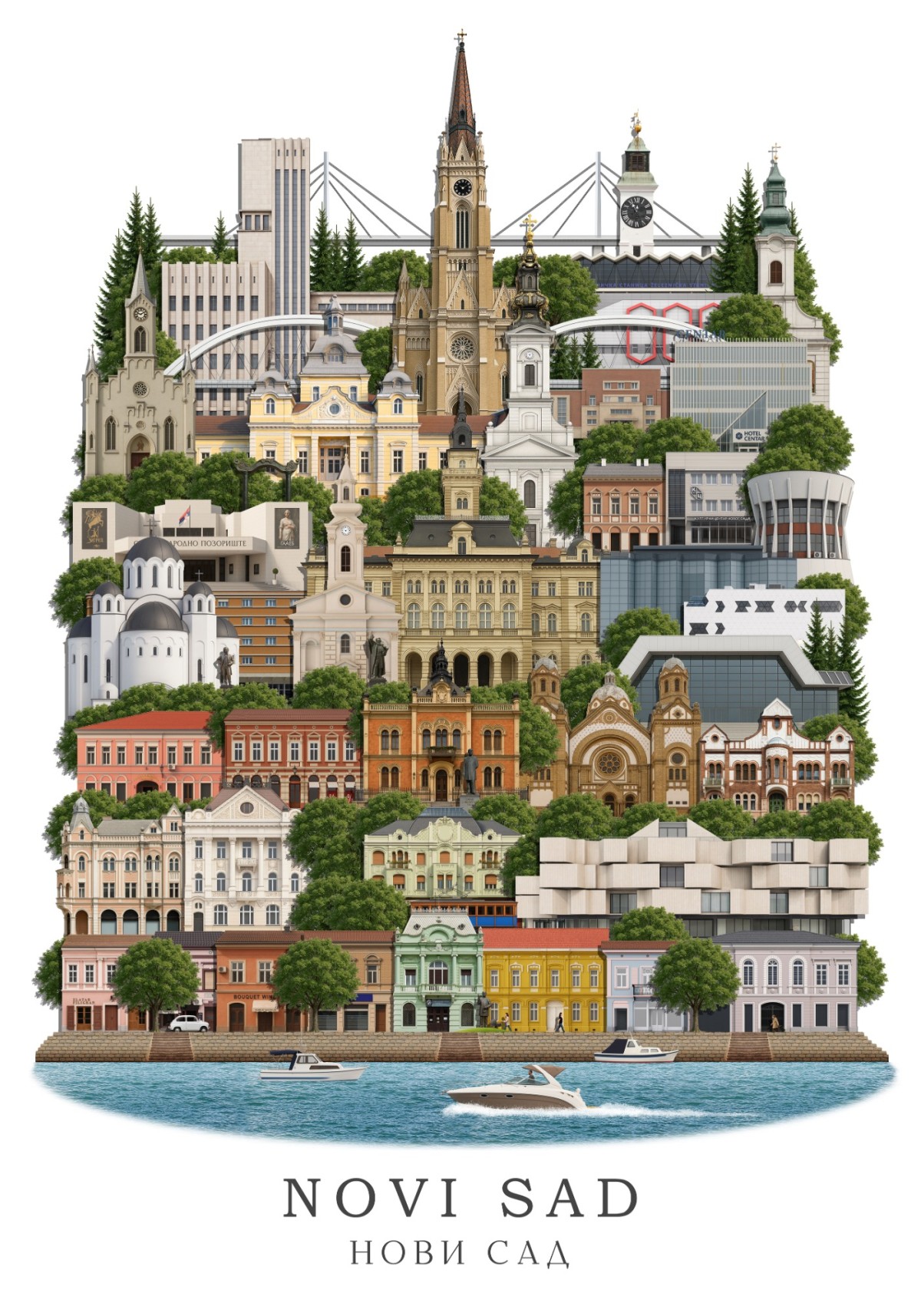 Novi Sad ilustracija