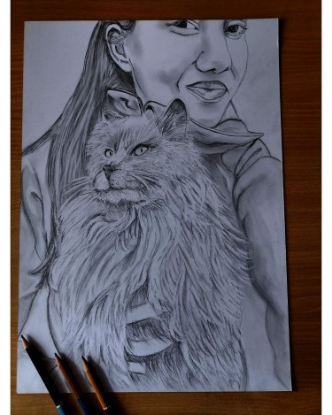 devojka sa svojom mackom, autor Ana Markovic