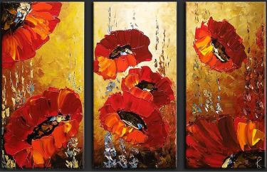 Cveće  (triptych), autor Aleksandar Krstić